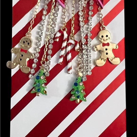 Betsey Johnson Red and Green  Holiday Earrings - Picture 6 of 16